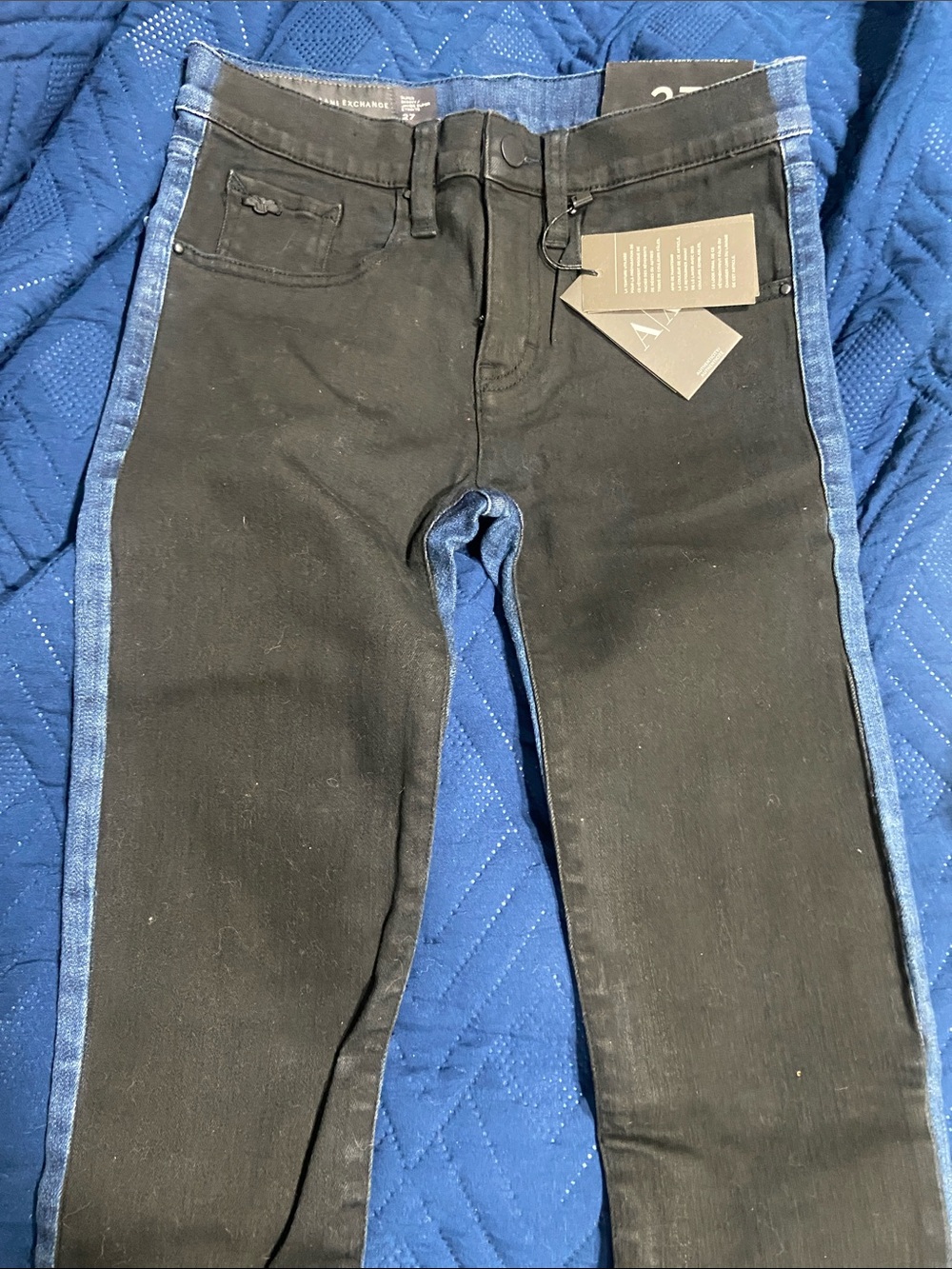 Armani Exchange Colorblock Jeans - Premium Two-Tone .